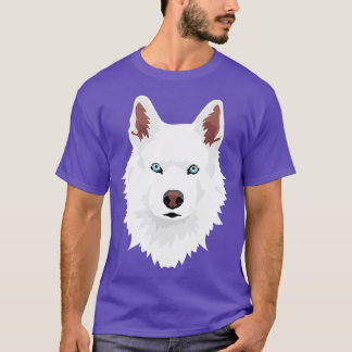 weißer sibirischer Husky-Hund T-Shirt
