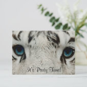 Weißer sibirischer Tiger Einladung (Stehend Vorderseite)