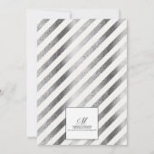 Weißer Silberblume 10. Hochzeitstag Einladung (Rückseite)