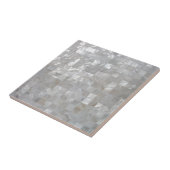 Weißer silberner Perlmuttdruck mit Ziegeln gedeckt Fliese (Seite)