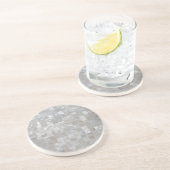 Weißer silberner Perlmuttdruck mit Ziegeln gedeckt Getränkeuntersetzer (Seite)