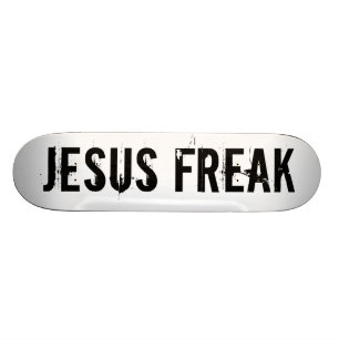 Weißer Skateboard von Jesus Freak