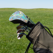 Weißer Skriptname auf opalem Hintergrund Golf Headcover (In SItu)