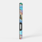 Weißer Skriptname auf opalem Hintergrund iPhone 16 Hülle (Rechte Seite)