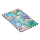 Weißer Skriptname auf opalem Hintergrund Notizblock (Rechte Seite)