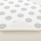 Weißer Snowboardtuch mit Schneeflocken Sherpadecke (3/4)
