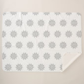 Weißer Snowboardtuch mit Schneeflocken Sherpadecke (Vorderseite (Horizontal))