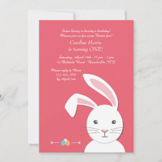 Weißer Sonnenhasen Ostern Geburtstag Einladung