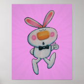 Weißer Sonnenstich Orange Nose Pink Muster Poster (Vorne)