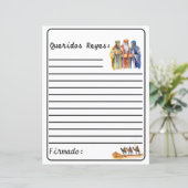 Weißer Spanischer Brief an die Weisen - Los Reyes (Stehend Vorderseite)