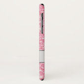 Weißer Spargel und rosa Glitzer Case-Mate iPhone Hülle (Hinten/Links)