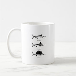 Weißer Speerfisch - blauer Speerfisch - Kaffeetasse