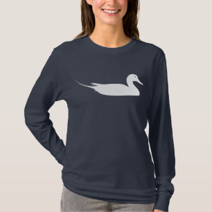 Weißer Spießenten-Enten-Vogel-Druck T-Shirt