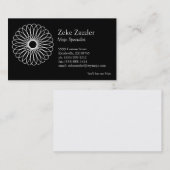 Weißer Spirograph Visitenkarte (Vorne/Hinten)