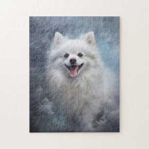 Weißer Spitz Puzzle