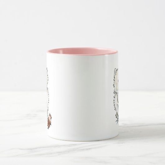 Weißer Spitz Tasse (Zentrum)