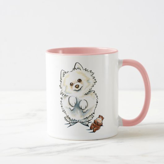 Weißer Spitz Tasse (Rechts)