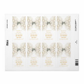 Weißer Spitzenpapercut Damask Hochzeitswein (Vorne)