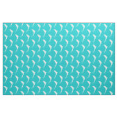 Weißer springender Delphin mit Blasen-Gewebe Stoff (Yard (91,4 cm))