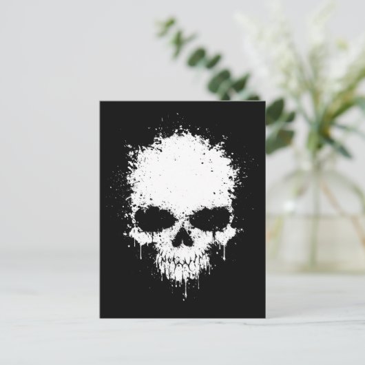 Weißer Spritzer Postkarte (Stehend Vorderseite)