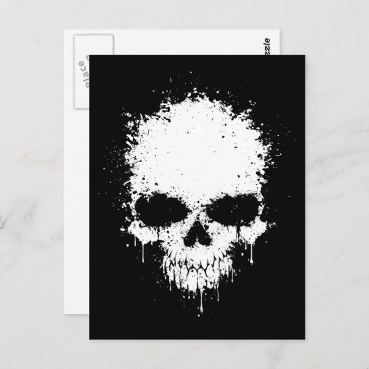 Weißer Spritzer Postkarte (Vorne/Hinten)