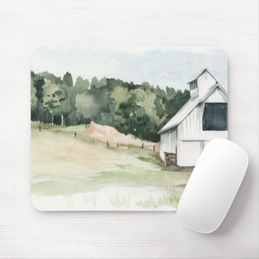 Weißer Stall Mousepad (Mit Mouse)
