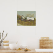 Weißer Stall Poster (Küche)