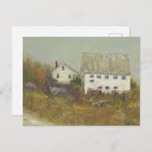 Weißer Stall Postkarte (Vorne/Hinten)
