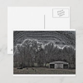 Weißer Stall Postkarte (Vorne/Hinten)