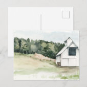 Weißer Stall Postkarte (Vorne/Hinten)