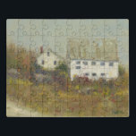 Weißer Stall Puzzle<br><div class="desc">Weißer Stall II von Marilyn Wendling. Weißes Gebäude und Zuhause inmitten von Blume auf dem Land.</div>