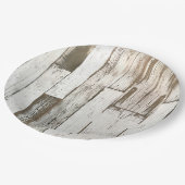 Weißer Stallholz rustikale Western Land Party Pappteller (Schrägansicht)