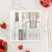 Weißer Stallholz rustikale Western Land Party Serviette (Beispiel)