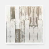 Weißer Stallholz rustikale Western Land Party Serviette (Vorderseite)