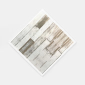 Weißer Stallholz rustikale Western Land Party Serviette (Ecke)