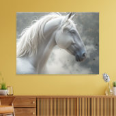 Weißer Stallion Leinwanddruck (Insitu (Wohnzimmer))