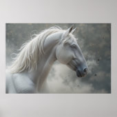 Weißer Stallion Poster (Vorne)