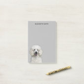Weißer Standardpoodle Post-it Klebezettel (Auf Schreibtisch)