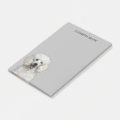 Weißer Standardpoodle Post-it Klebezettel (angewinkelt)
