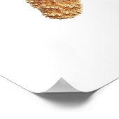 Weißer Starfisch abgeschieden Poster (Ecke)