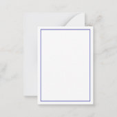 Weißer Starfish an der Küste auf Navy Blue Monogra Mitteilungskarte (Rückseite)