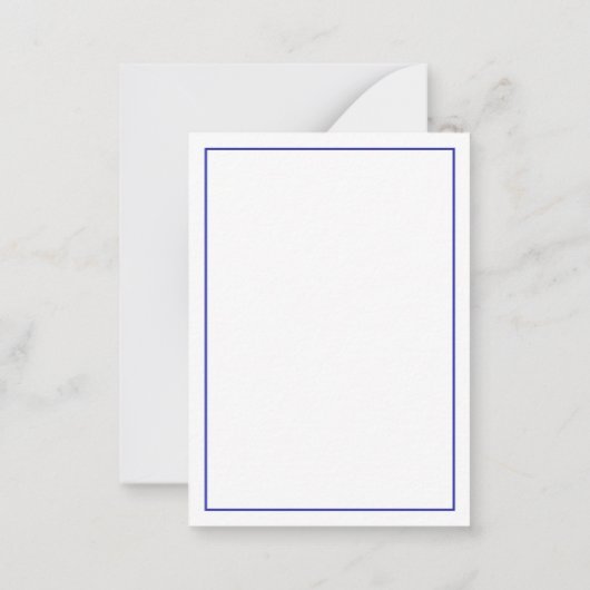 Weißer Starfish an der Küste auf Navy Blue Monogra Mitteilungskarte (Rückseite)