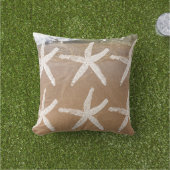 Weißer Starfish Muster Nautical Sandy Beach Ocean Kissen (Golfball-Marker)