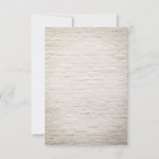 Weißer Stein Inspiriert botanisches Save the Date (Rückseite)