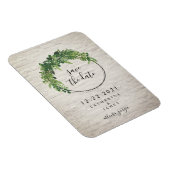 Weißer Stein Inspiriert botanisches Save the Date Magnet (Rechte Seite)