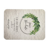 Weißer Stein Inspiriert botanisches Save the Date Magnet (Horizontal)