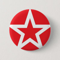 Weißer Stern auf Rot - Knopf