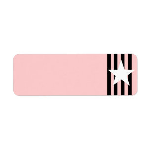 Weißer Stern-Schwarz-Streifen-Aufkleber