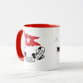 weißer Stern titanisch Tasse (Vorderseite Links)