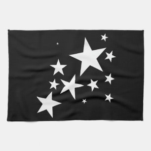 Weißer Sterne Sternmuster-Design Kostüm Geschenk Geschirrtuch